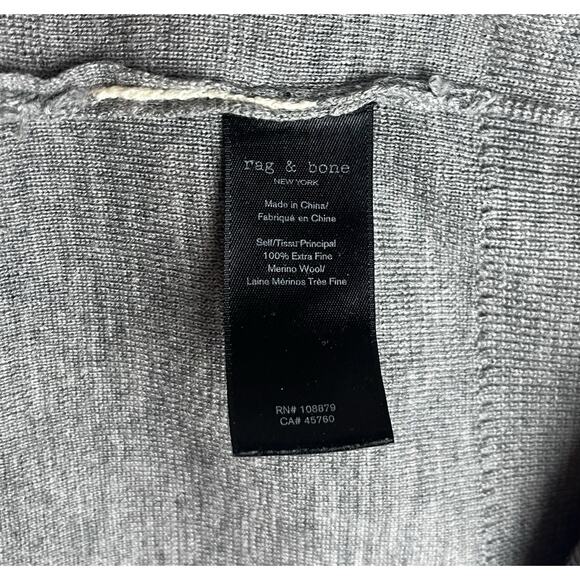 Rag & Bone Grace Sweater Light Grey Merino Wool Understated Luxury Size Small - Picture 9 of 9